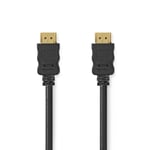 Nedis High Speed ​​HDMI ™ kabel med Ethernet | HDMI™ Stik | HDMI™ Stik | 4K@30Hz | ARC | 10.2 Gbps | 10.0 m | Runde | PVC | Sort | Box