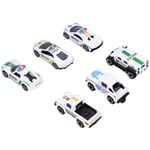 6pcs 1:64 Metal Toy Cars Set Patrol Wagon Toys Playset Exquisite Vehicle Collect