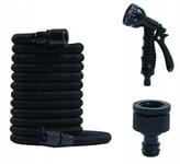X-HOSE TRÄDGÅRDSSLANG FLEXIBEL FÖRLÄNGNING 10–30 m + PISTOL + HANDTAG