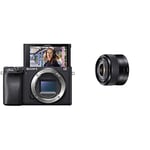 Sony α6400 E-mount compact mirrorless camera body and Camera with 35 mm F1.8 Lens Bundle