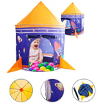 UK Childrens Pop Up Play Tent Rockets Large Teepee Den House Kids Xmas Gift