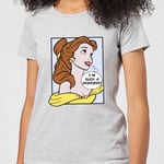 Disney Beauty And The Beast Princess Pop Art Belle Women's T-Shirt - Grey - M