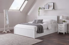 New England Surf White Ottoman Bed