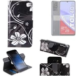 For TCL 40 SE Flip Wallet PU Leather Case Cover Stand Card Holder Pattern