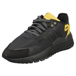 adidas Nite Jogger Mens Black Gold Casual Trainers - 8.5 UK