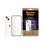 iPhone 13/14/15 PanzerGlass ClearCase Antibakteriell Deksel - Lilla / Klar
