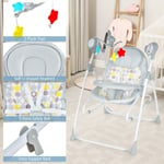 2-in-1 Baby Swing Electric Toddler Bouncer with 5 Swing Speed 3 Timer and Music