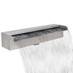 vidaXL Rektangulært vandfald/fontæne til svømmebassin rustfrit stål 45 cm