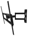 Pull Out Twin Swing Arm TV Wall Mount Bracket Toshiba 50 55 58 60 65 75 80 Inch