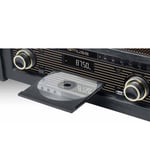 Platine vinyle Muse MT-115W, Micro-Chaîne Radio FM avec 30 stations préréglées, Stéréo 33/45/78 tours , CD, Puissance 20W