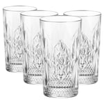 Bormioli Rocco 4x Bartender Stone Highball Glasses Water Tumblers 490ml Clear