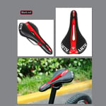 AMAZOM Bike Seat for Men And Women, Padded Bicycle Saddle - Improves Comfort for Mountain Bike, with Universal Fit for Exercise Bike And Outdoor Bikes,Black red