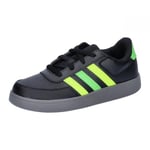adidas Breaknet Lifestyle Court Lace Shoes Sneaker, core Black/Lucid Lemon/Lucid Lime, 3 UK Child