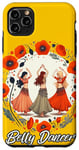 Coque pour iPhone 11 Pro Max Belly Dancer Art Retro Bellydance Coquelicot rouge