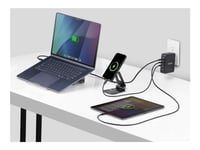 Startech.Com 140W Usb-C Wall Charger, Usb-C/Usb-A, Pd Gan Power Adapter - Strömadapter - Gan-Teknik - 140 Watt - 5 A - Strömmatning 3.1 - 4 Utdatakontakter (Usb, 3 X Usb-C) - Svart