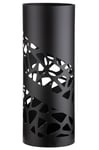 Casablanca Porte-parapluie décoratif en métal Noir mat Hauteur 55 cm