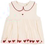 Copenhagen Colors Hearts Bäckebölja Kortärmad Blus Dusty Rose Cream Berry Stripe | Rosa | 86 cm