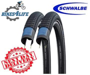 2 Schwalbe Big Ben 27.5 x 2.0 Cycle Tyres & Presta Valve Tube All Black Next Day