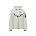 Nike Luvtröja Tech Fleece FZ Vindjacka - Vit/Svart Dam, storlek X-Small
