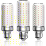 LED-majslampa E27 Kall vit 6000K, 1800LM, motsvarande 200W halogenlampa, majslampa E27 LED-ljus, (ej dimbar, 3-pack)