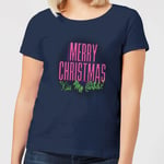 National Lampoon Merry Christmas (Kiss My @$$) Women's Christmas T-Shirt - Navy - M - Navy
