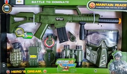 Army Military Soldier Combat Force Kids Playset Toy Gun Radio Accessories UK