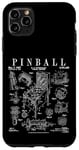 Pinball Arcade Gaming Machine Vintage Gamer Imprimé Brevet Coque pour iPhone 11 Pro Max