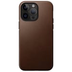 iPhone 14 Pro Max Nomad Modern Leather Deksel - MagSafe Kompatibel - Brun
