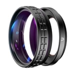 Ulanzi WL-1 Wide Macro Lens Wide Angle Adapter Ring 2 in 1 18mm Focus Wide Angle with Strong Adhesive-Back Mount for Sony ZV1 Camera