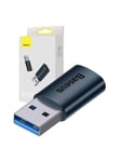 Baseus Ingenuity USB-A to USB-C adapter OTG (blue) USB hub - USB 3.0 - 1 port - Blå