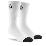 Volcom Men Full Stone Socks - White, Size 3P