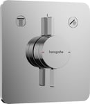 hansgrohe DuoTurn Q - shower mixer conceiled for 2 functions, shower mixer tap, single lever shower mixer for iBox universal 2, chrome, 75414000
