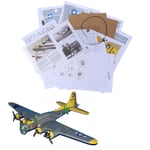 1:47 Diy 3d B-17g Flying Fortress Plane Aircraft Paper Model Kit One Size