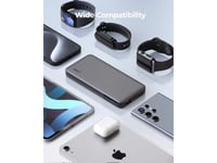 Aukey Powerbank Pb-Y41, 10 000 Mah, 30 W (Pilka), 10000 Mah, Litium Polymer (Lipo), Grå