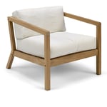 Virkelyst Chair, Teak, Fossflakes Padding, Outdoor Textile / White