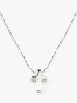 Tales From The Earth Child's Cross Pendant Necklace, Silver