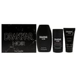 Guy Laroche Drakkar Noir For Men 3 Pc Gift Set 3.4Oz Edt Spray 2.6Oz Deodoran...