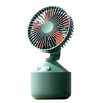 Portable Handheld Folding Fan USB Rechargeable Air Conditioning Humidifier Humidifying Cooler 140x166x310mm-Green