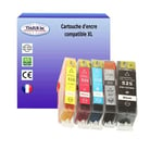 5 Cartouches compatibles avec Canon PGI-525, CLI-526 XL pour Canon Pixma MG6250, MG8150, MG8250, MX715, MX880, MX885, MX895