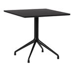 HAY - About a Table AAT15 - Black Base - Black Linoleum - 80x80x73 cm - Matbord