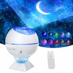 Fei Yu - led Starry Sky Projector Lamp Night Light Projecteur Galaxy aveCôtélécommande et capteur de son, Rotation à 360 °, Night Sky Light
