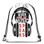 wallxxj Cinch Bags Music Headphones Vintage Ha Portable Shoulder Bags Travel Sport Gym Bag Drawstring Bags Drawstring Backpack Cinch Bags Travel Daypack Casual