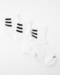 Adidas Half-Cushioned 3-Stripes Quater Socks 3 pack White - S