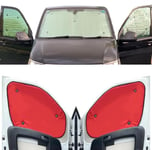 Kit Store de fenêtre Compatible avec VW Caddy (2020-Date) (kit Complet + hayon + fenêtre de Toit), Couleur arrière Rouge, réversible et Thermique