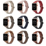 SKALO Smalt Läderarmband Apple Watch Series 1-3 38mm - Fler färger Svart