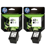 2x Original HP 62XL Black Ink Cartridges For OfficeJet 250 Inkjet Mobile Printer