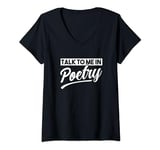 Womens Talk to me in Poetry V-Neck T-Shirt