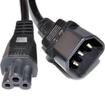 1m IEC Plug C14 to Cloverleaf Plug C5 Converter Adapter Power Cable [006966]