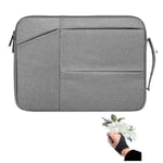 Drawing Tablet Case Carrying Bag with Artist Glove Graphics Tablet Storage Sleeve Compatible for Xp-pen Deco 01, Star 03, Ugee M708, GAOMON M106K, Huion H950P, HS610 (Light Gray)