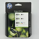 Original HP 301XL Triple Pack - 2x Black & 1x Colour For DeskJet 1010 Printer